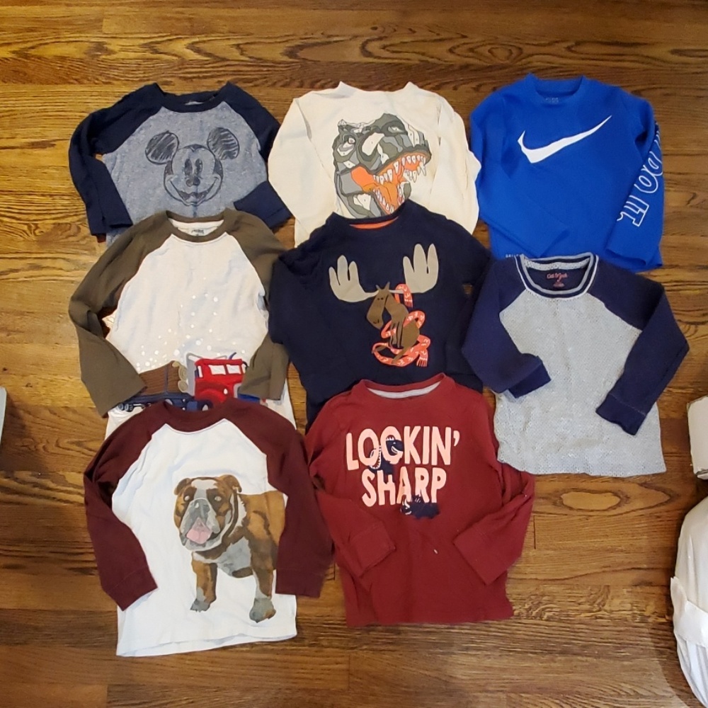 4/4T Boys Long Sleeve Lot of Shirts